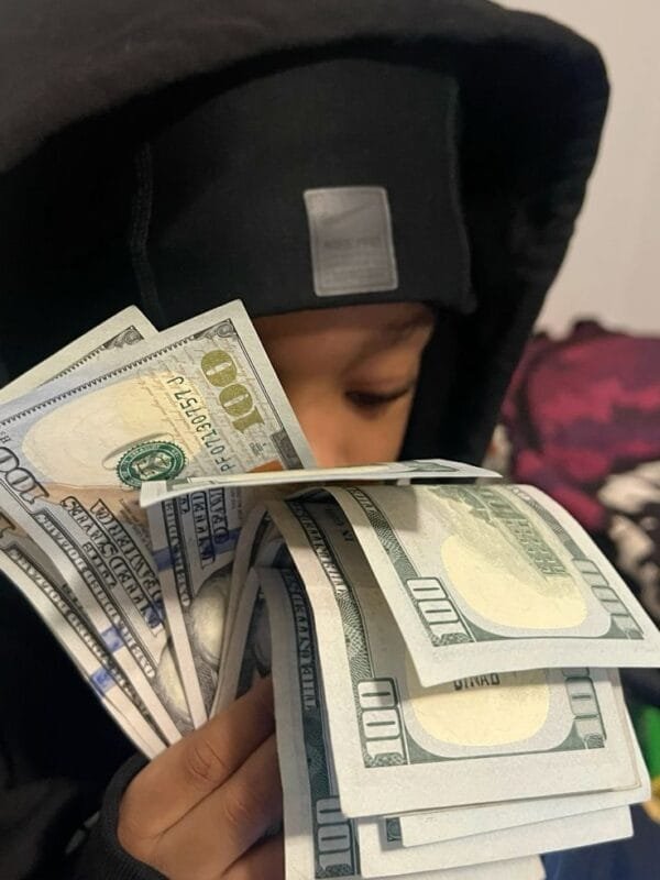 Fake money for kids - colorful educational toy bills.