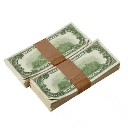 Shop 1980s-style fake $100 bills, Full Print Prop Money Bundle – movie prop cash for sale