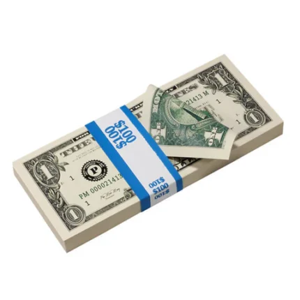 Purchase new-style prop $1 bills for your commercial.