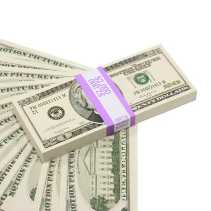 Purchase new-style prop $20 bills for your movie scene.