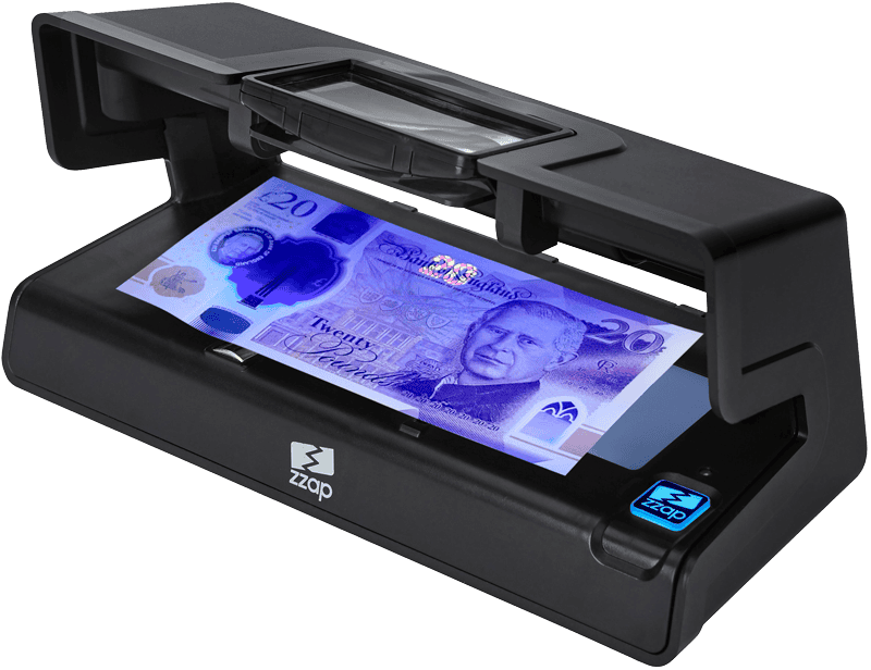 Professional currency counter with built-in counterfeit detection.
