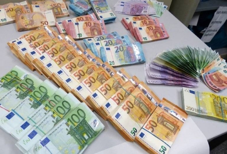 Fake Euro currency - 50 and 100 euro notes.