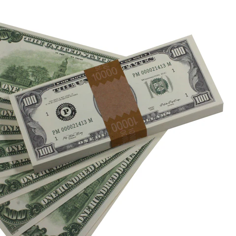 Shop 1980s $100 fake bills – authentic prop cash for filmmakers