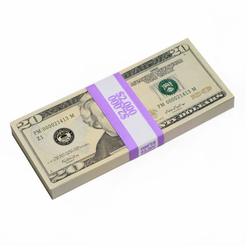 Buy authentic new-style prop $20 bills for your production.