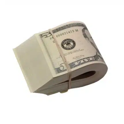 Realistic $5 prop bills for sale — perfect for film and advertising