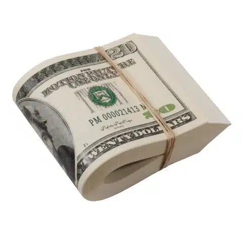 Buy 2000s $20 prop money – realistic green replica bills for film production