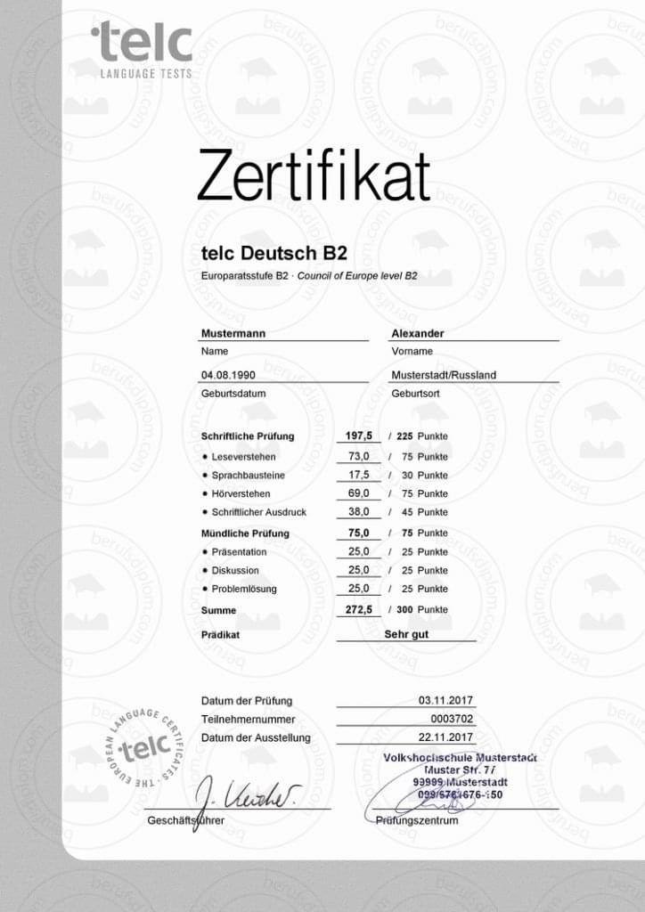 Buy Zertifikat certificate online from Prop Money & Fake Docs
