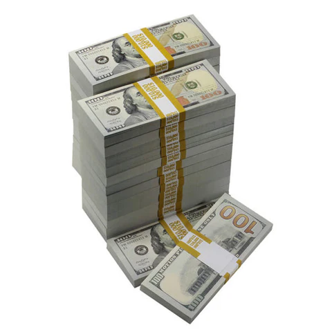 Series 1980s $100 Full Print Prop Money Stack