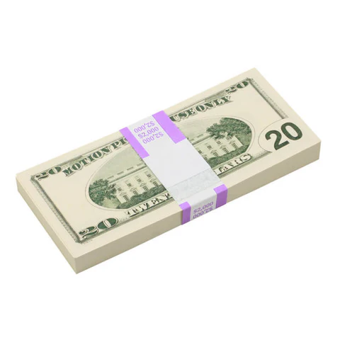 Get new-style prop $20 bills for sale online.